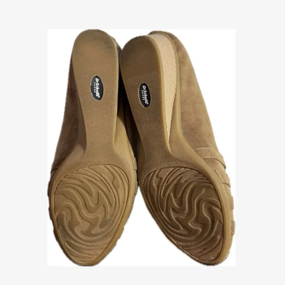 Dr. Scholls Wedge Shoes Pumps Slip On Heels Women Size 11 M Brown/Tan 2